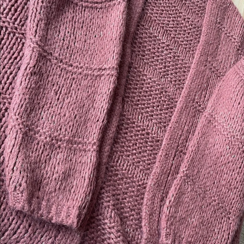 Venti6 Cozy Knit Open-Front Mohair Sweater Cardigan